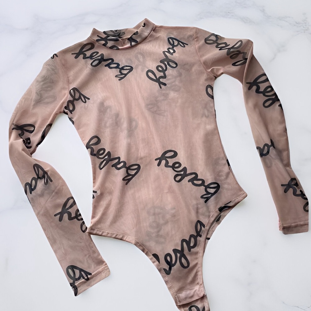NWOT "Baby" Mesh Bodysuit